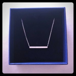 Swarovski Crystal Bar necklace silver 38CM